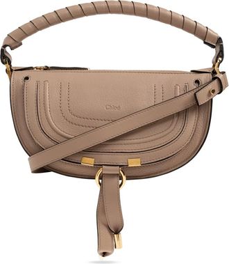Chlo&eacute; Tassen, Dames, Beige, ONE Size, Katoen, Marcie Mini Schoudertas