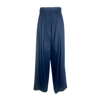 Max Mara Wide Trousers, female, Blue, Size: S Wide Leg Trousers