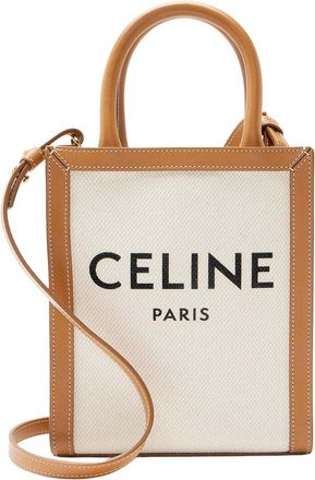 Celine Celine Canvas Leather Vertical Cabas Mini Tote (Authentic Pre-Loved)