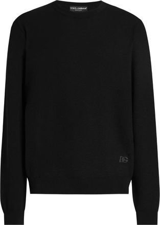 Dolce & Gabbana Maglione in lana con logo - Nero