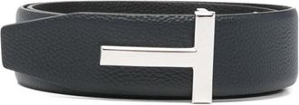 Tom Ford Blue Logo Buckle Reversible Belt