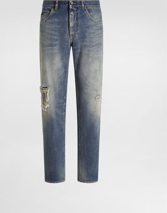 Dolce & Gabbana Denim Trousers - Man Denim Multi-colored 50