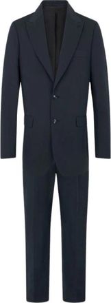 Roberto Cavalli Katoenen en Linnen Pak - Heren - Business pakken - Blauw - 2XL - Katoen - Kostuums