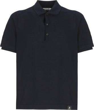 Premiata Blue Cotton Three-Hole Polo Shirt