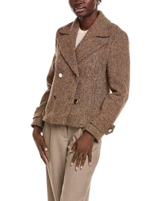 HUGO BOSS Capeka Wool & Silk-Blend Coat