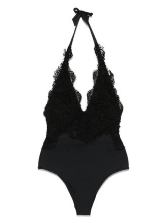 Ermanno Scervino Black Lace detail swimsuit