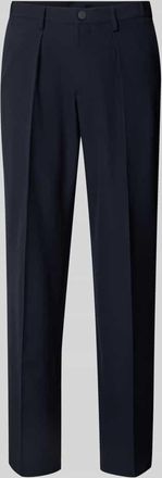 Profuomo Regular Fit Stoffhose mit Viskose-Anteil in Marine, Gr&ouml;&szlig;e 46