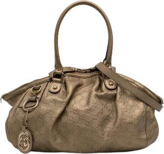 Gucci Pre-owned Sukey Satchel - Dames - Vintage Handtas - Bruin - ONE Size - Leer - Vintage
