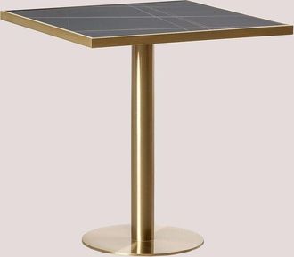 Sklum Sklum - Mesa De Bar Cuadrada En Gres (70x70 Cm) Manhattan