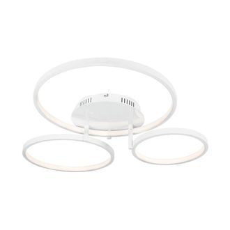 QAZQA Lampada da soffitto rondas - Moderno - Alluminio - Bianco - Organico (non sostituibile) led Max. 1 x 30 Watt - Qazqa