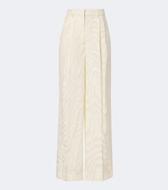 Stella McCartney Pantalones de moir&eacute; plisados