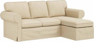 vidaXL Sof&aacute; Crema 195 X 138 X 80 Cm Tela Vidaxl