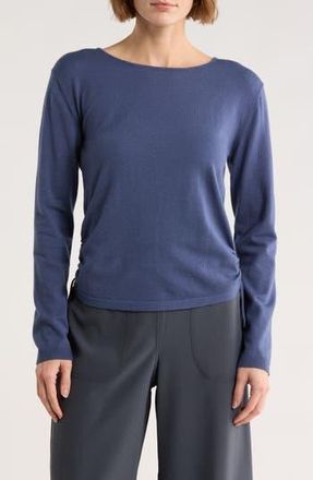 Max Studio Side Cinched Top in Med Blue at Nordstrom Rack, Size X-Large