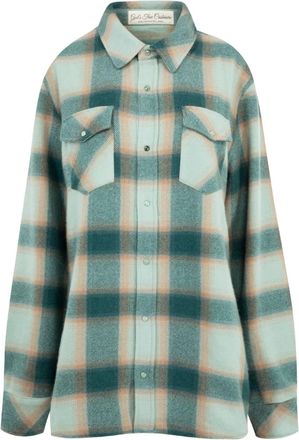 God's True Cashmere Shadow plaid shirt - Green