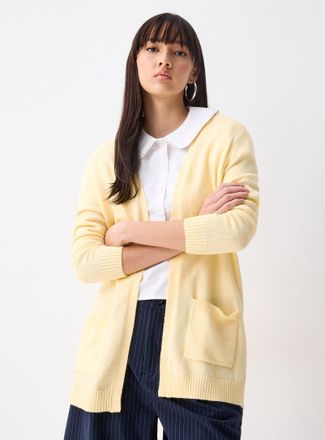 Only Womens Lesly patch pocket open Cardigan Sweater