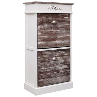vidaXL Vidaxl - Mueble Zapatero De Madera De Paulownia Marr&oacute;n 50x28x98 Cm