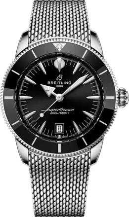 Breitling Superocean Heritage B31 Automatic 42 Black Dial Stainless Steel Mens Watch AB3111241B1A1