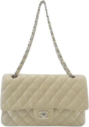 Chanel Pre-owned Lambskin Shoulder Bag 1112 - Dames - Vintage Schoudertas - Beige - ONE Size - Leer - Vintage