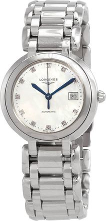 Longines Primaluna Automatic Diamond White Mother of Pearl Dial Ladies Watch L8.113.4.87.6