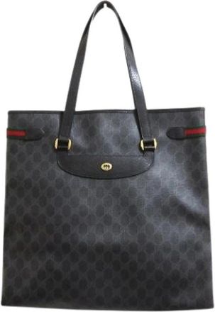 Gucci Pre-owned Vintage Tote Bag - unisex - Vintage Shopper - Zwart - ONE Size - Leer - Vintage