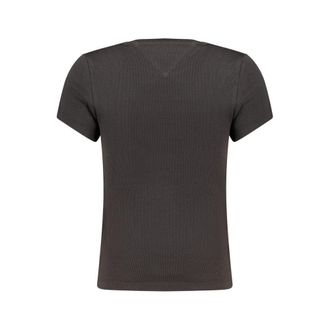 Tommy Hilfiger Logo-Embroidered Cotton T-shirt - Black