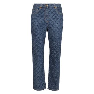 Elisabetta Franchi Slim Fit Jeans with Logo - female - Elisabetta Franchi - Straight Fit Jeans - Blue - W25 - Jeans