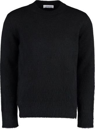 Off-white Mohair Blend Crewneck Sweater - Heren - Ronde hals truien - Zwart - S - Wol - Truien & Vesten