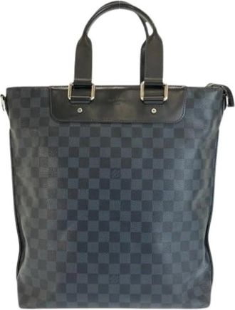 Louis Vuitton Pre-owned Vintage Tote Bag - Heren - Vintage Shopper - Blauw - ONE Size - Leer - Vintage