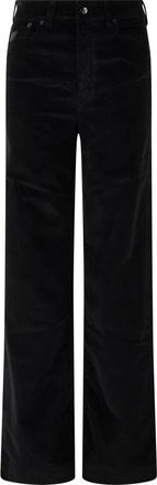 Lois Broeken, Dames, Zwart, W27, Katoen, Rechte fluwelen broek