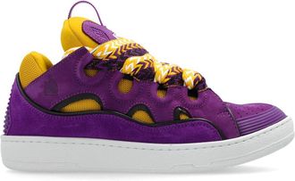 Lanvin Curb panelled sneakers - women - Leather - 39 - Purple