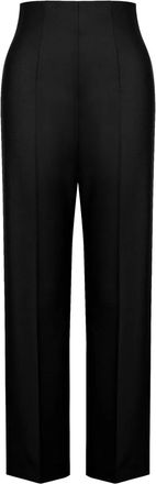 Alberta Ferretti Pantaloni dritti in misto lana - Nero