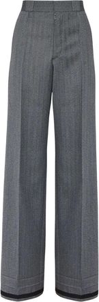 Maison Margiela Pantaloni sartoriali a gamba ampia - Grigio