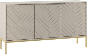 Petits Meubles Aparador 3 puertas cashmere paneles de melamina y mdf cachemira