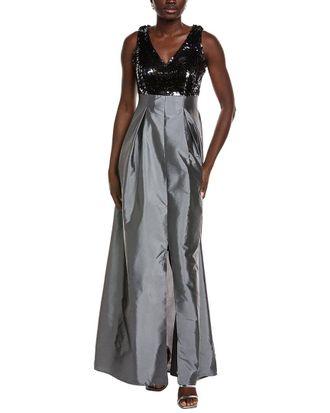 Rene Ruiz Sequin Taffeta Gown