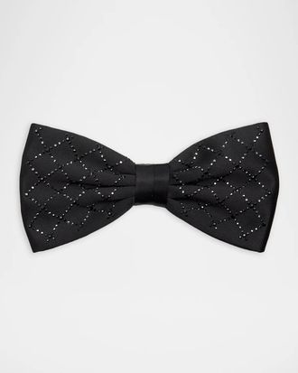 Stefano Ricci Men & apos;s Swarovski Crystal Lattice Silk Bow Tie