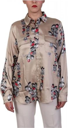 Marella Shirts - Dames - Overhemden - Bruin - M - Overhemden