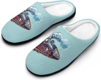 Generic Train Mens Slippers Comfortable And Non-slip Cotton Slipper Shoe for House