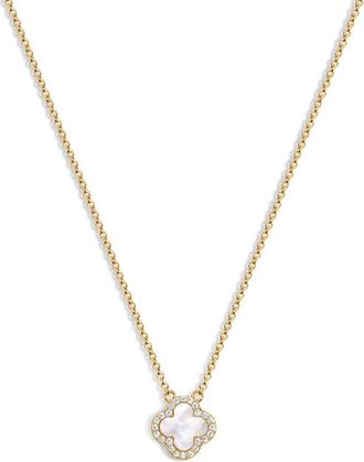 Electric Picks Mini White Icon Clover Necklace at Nordstrom