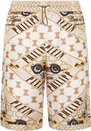 Philipp Plein Korte Broeken, Heren, Beige, L, Casual Shorts