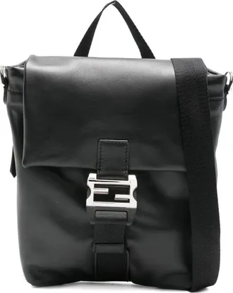 Fendi Flux schoudertas met gesp - Zwart