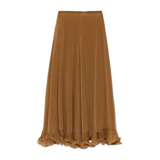 Moschino Midi Skirts, female, Brown, Size: M Ruffled Skirt
