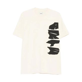 Arte T-Shirts, male, Beige, Size: L Side Logo T-shirt
