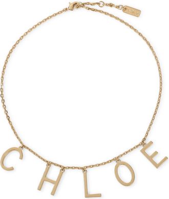 Chloé Vintage Gold Brass Necklace-Donna
