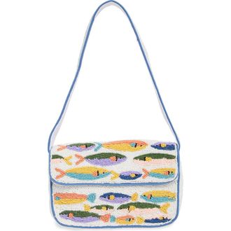 Collection XIIX Beaded Sardines Baguette Shoulder Bag in White Multi at Nordstrom Rack