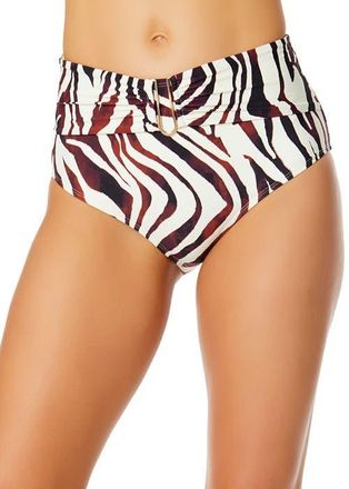 Anne Cole Womens Tiger Dance Ring Front High Waist Bikini Swim Bottom in Multicolored at Nordstrom, Size X-Large