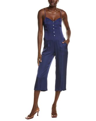 Chaser Button Front Cropped Cami Jumpsuit