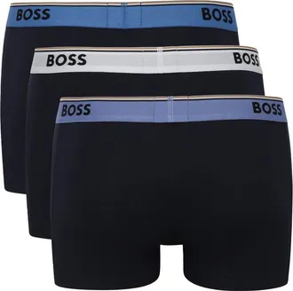 HUGO BOSS Cotton Stretch Boxer Shorts - Blue