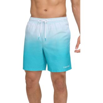 Calvin Klein Core Volley Gradient Dot Swim Trunks in Atlantis at Nordstrom Rack, Size X-Large