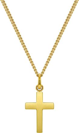 Vincero Sterling Silver Cross Pendant Necklace in Gold at Nordstrom, Size 16