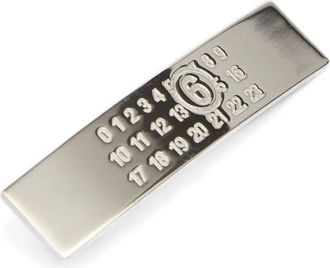 Maison Margiela Haarclip met Numbers-gravure - Zilver